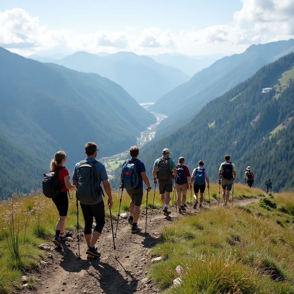 Mountain hiking tour