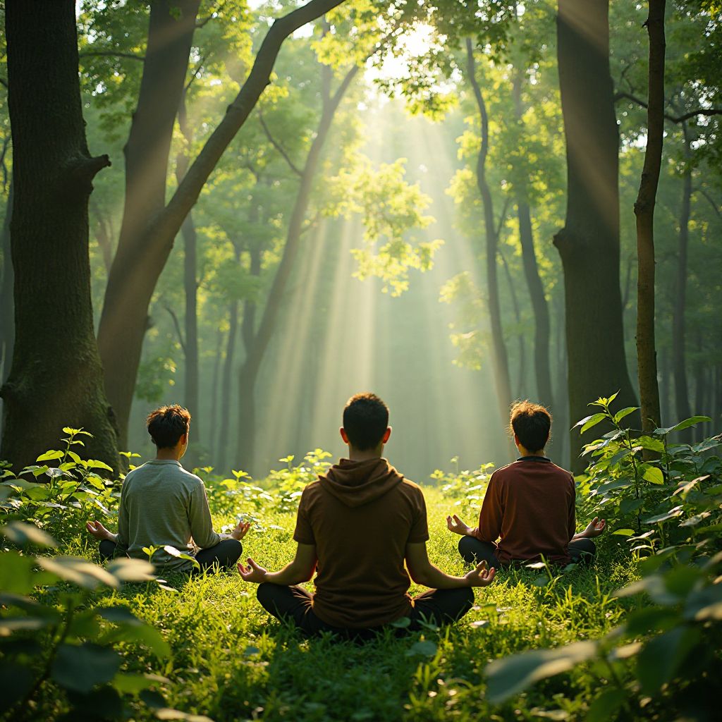 Forest therapy session