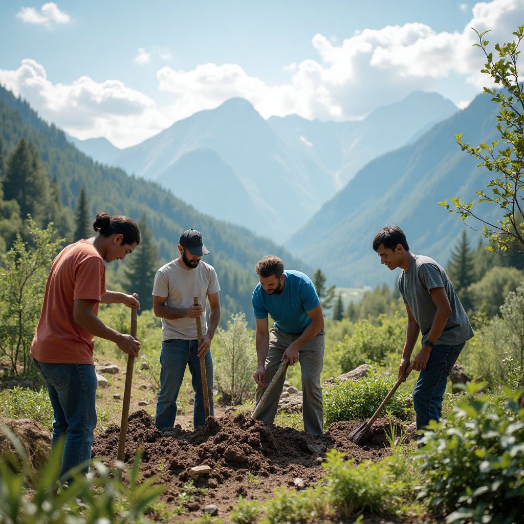 People enjoying nature responsibly
